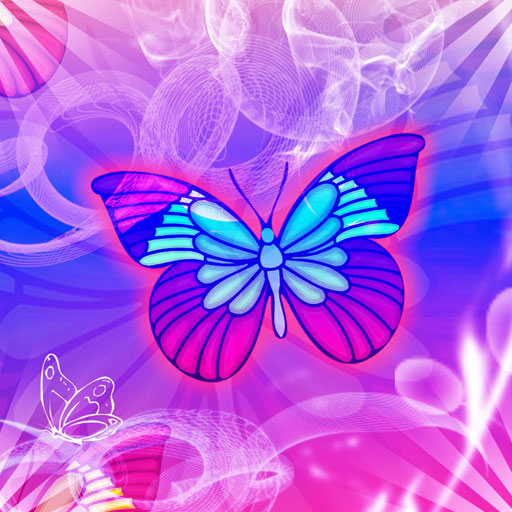 Purple Butterfly theme 480x800 個人化 App LOGO-APP開箱王