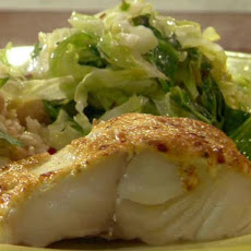 Curry-Topped Black Cod with Cumin-Scented Warm Savoy Slaw