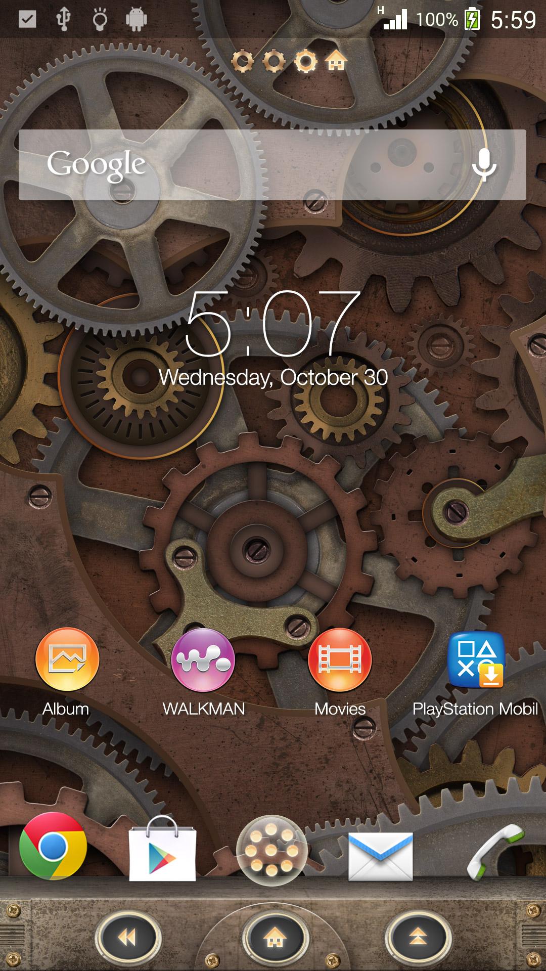 Android application XPERIA™ Steampunk Theme screenshort