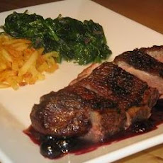 Duck Magret With a Blueberry Port Sauce