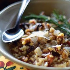 Parmesan Risotto With Walnuts And Bacon