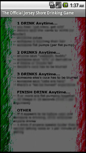 Jersey Shore Drinking Game