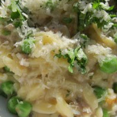 Easy Sausage and Pea Orzo Risotto