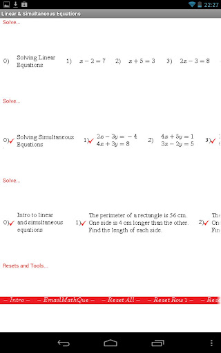 Linear Simultaneous Equations