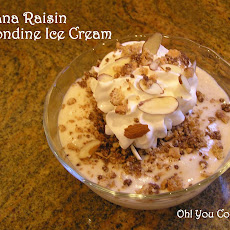 Banana Raisin Almondine Ice Cream