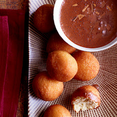 Doughnuts and Chocolate Sauce