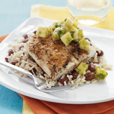 Caribbean Mahimahi with Banana Chutney