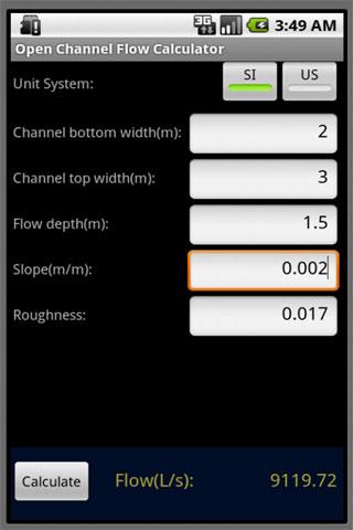 Open Channel Flow Calculator
