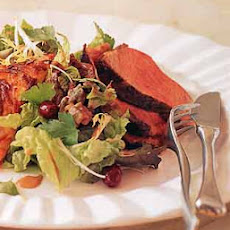Grilled Porterhouse Steaks with Mixed Green Salad