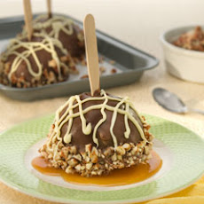 Chocolate-covered Caramel Apple Sundaes