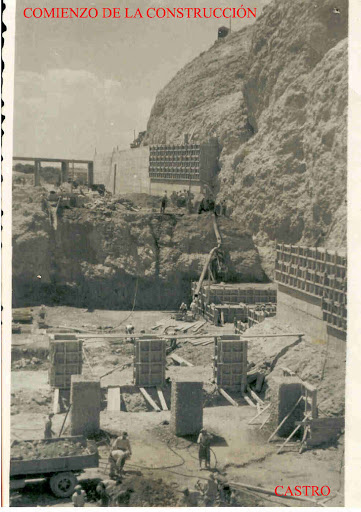 Trabajos en la presa de Bornos