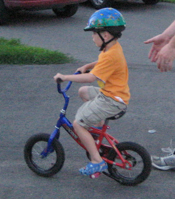 BigE riding his bike