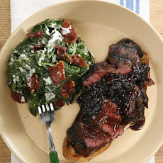 Grilled Hanger Steak on Toasted Country Bread