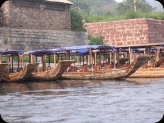 China river scene panorama boat