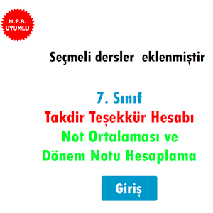 7.Sınıf Takdir-Teşekkür Hesabı.apk 1.2.1
