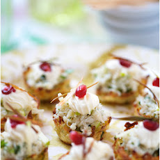 Potato Nests with Crab and Apple Topping