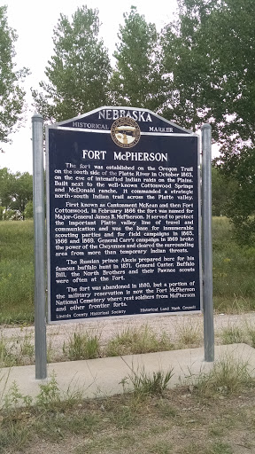Fort McPherson Historical Marker