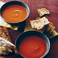 Chilled Red Bell Pepper and Habanero Soup
