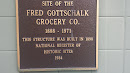Fred Gottschalk Grocery Co. Plaque