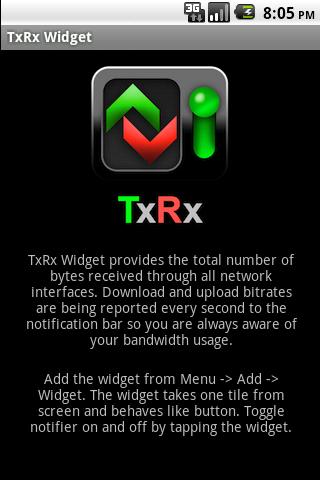 TxRx Widget