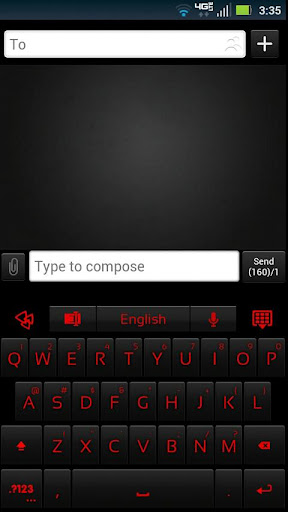 GO Keyboard Shadow Red Theme