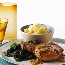 Sauteed Pork Chop with Sage-Cider Cream Sauce
