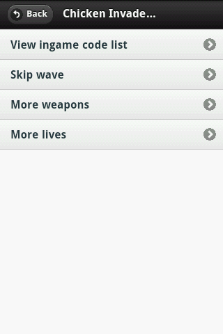 chicken-invaders-cheats for android screenshot