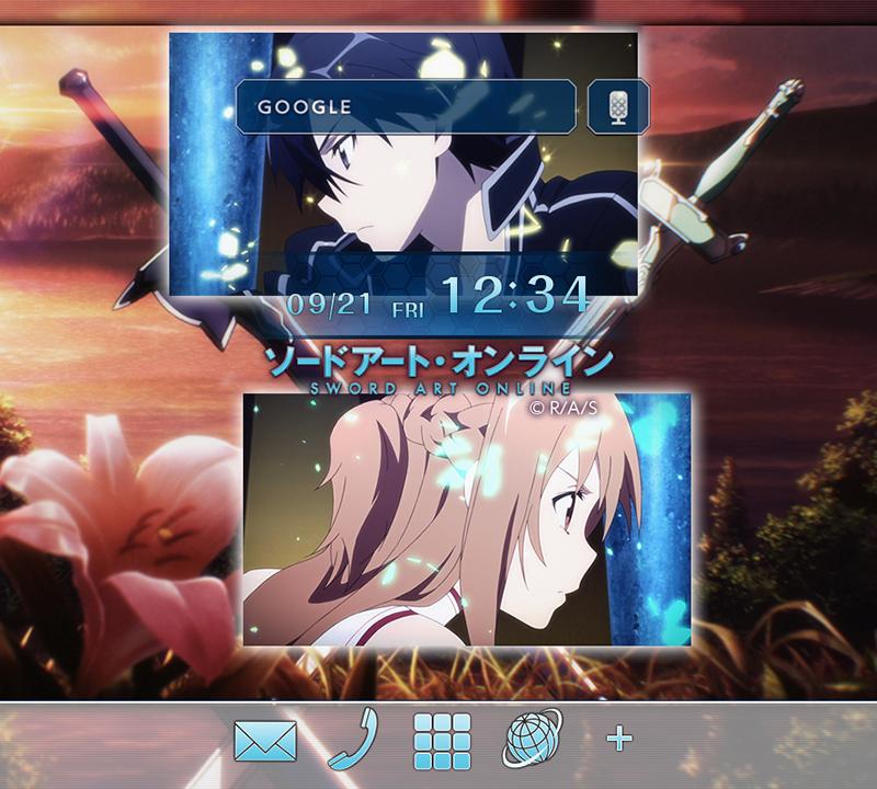Android application ソードアート・オンライン（アニメ）　きせかえテーマ3 screenshort