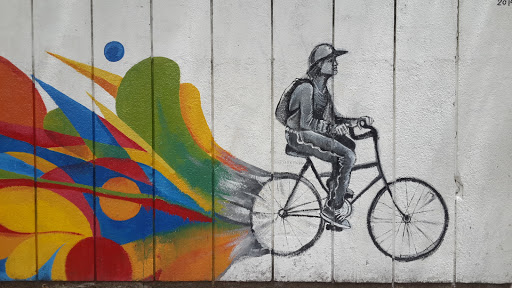 Mural Bicicleta Psicodelica 