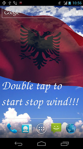 3D Albania Flag Live Wallpaper