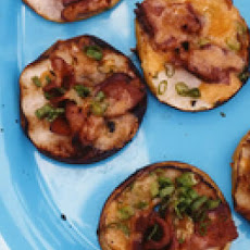 Grilled Apples with Bacon, Cheddar and Scallions
