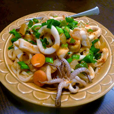 Nakji Bokkeum (Korean style octopus in Spicy Sweet Sauce)