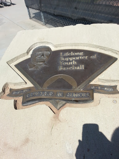 Edward M. Simon Baseball Plaque