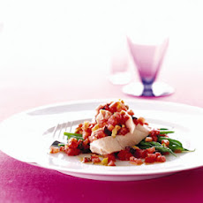 Poached Chicken with Tomatoes, Olives, and Green Beans