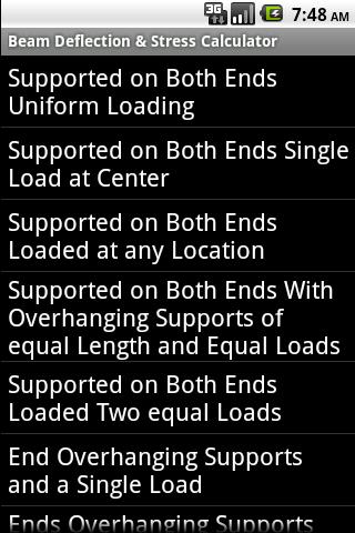 Stress Deflection Calculator