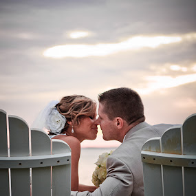 by Steven C. Bloom - Wedding Bride & Groom