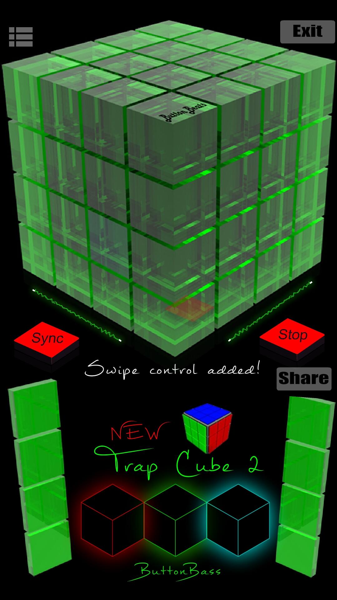 Android application ButtonBass Dubstep Cube screenshort