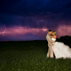 by Robert Evans - Wedding Bride & Groom
