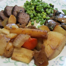 Grilled Chuck Roast With Vegetables.