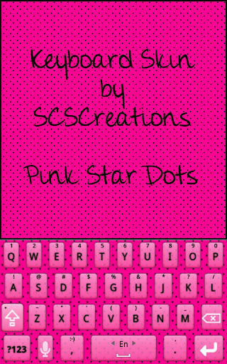 KB SKIN - Pink Star Dots