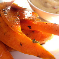 Sweet Potato Fries With Chipotle Mayonnaise (Yam Fries)