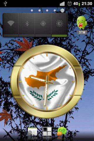 Cyprus flag clocks