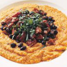 Pumpkin Polenta with Chorizo and Black Beans