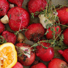 Roasted Beets Paired with Duck Hearts