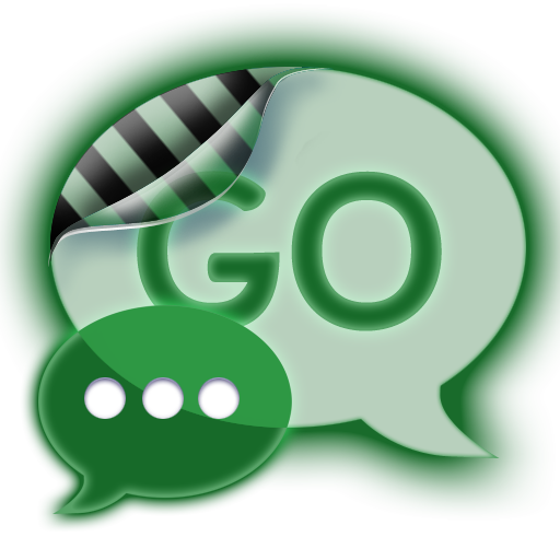 Green Glow Code Go SMS Theme LOGO-APP點子