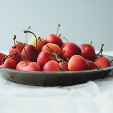 White Chocolate Dipped Cherries with Vanilla Bean