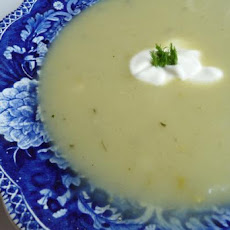 Roasted Garlic, Potato, Leek and Fennel Soup