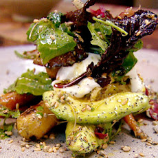 Roast Carrot and Avocado Salad with Orange and Lemon Dressing