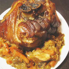 Apple Cinnamon Roasted Pork Shoulder with Sweet Seasonal Vegetables and Fruit