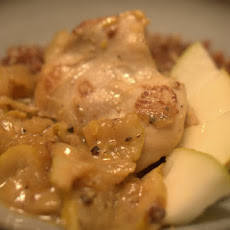Chicken and Pears Braised in Lemon Mustard Sauce